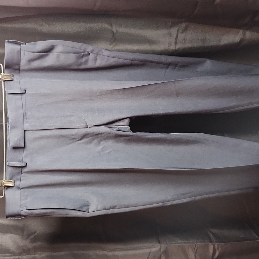 Axist Mens Dress Pants Flat Front Wrinkle Free Straight Leg Blue Size 38 x 26